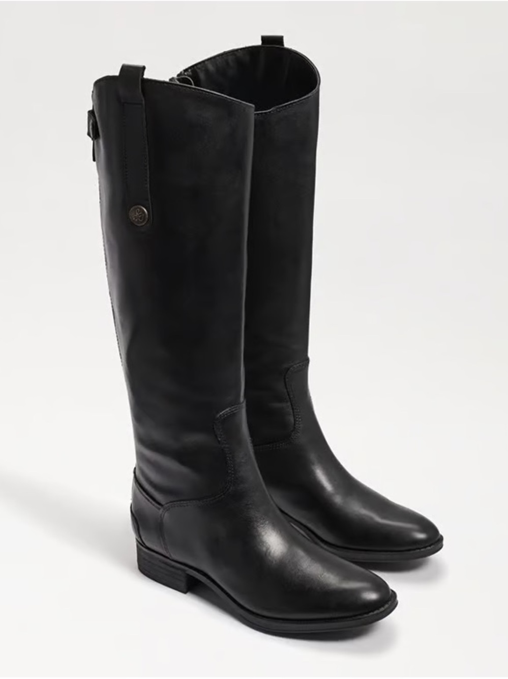 Sam Edelman “Penny” Black Leather Riding Boots